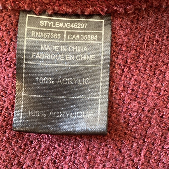 Bb Dakota Burgundy Button Sweater - Picture 5 of 5